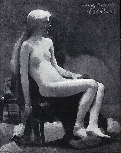 Female Seated Nude by Lovis Corinth